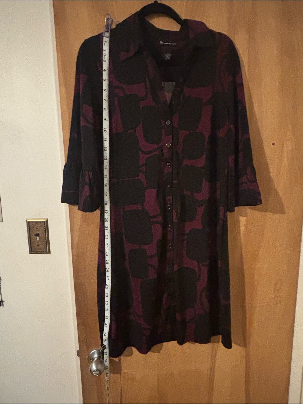 Inc black and eggplant colored dress (L)